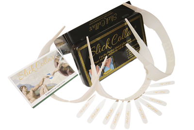 Slick Collars Shirt Collar Support and Premium Shirt Collar Stays in EDC Storage Box